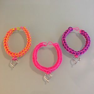NWOT Handmade Set of 3 Friendship Charm Bracelets